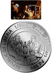 Monnaie GIN 1/500 Oz Palladium 25$ Liberia 2026 (PRÉCOMMANDE)