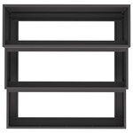 vidaXL Cache-pot de jardin Noir 90 x 90 x 35 cm Acier
