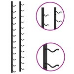 vidaXL Casiers à bouteilles mural pour 12 bouteilles 2 Pièces noir fer