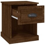 vidaXL Table de chevet chêne marron 39x39x47 5 cm bois d'ingénierie