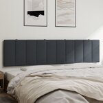 vidaXL Coussin de tête de lit gris foncé 200 cm velours
