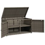 vidaXL Armoire de rangement jardin gris 110x55x60 5 cm résine tressée