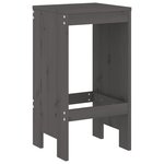 vidaXL Ensemble de bar de jardin 3 Pièces gris bois de pin massif