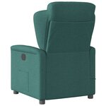 vidaXL Fauteuil de massage inclinable Vert foncé Tissu
