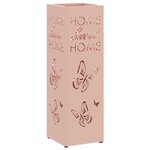 vidaXL Porte-parapluie Rose 15 5 x 15 5 x 49 cm Acier