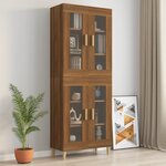 vidaXL Armoire murale suspendue Chêne marron 69 5x34x90 cm