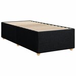 vidaXL Sommier à lattes de lit avec matelas Noir 90x190 cm Tissu