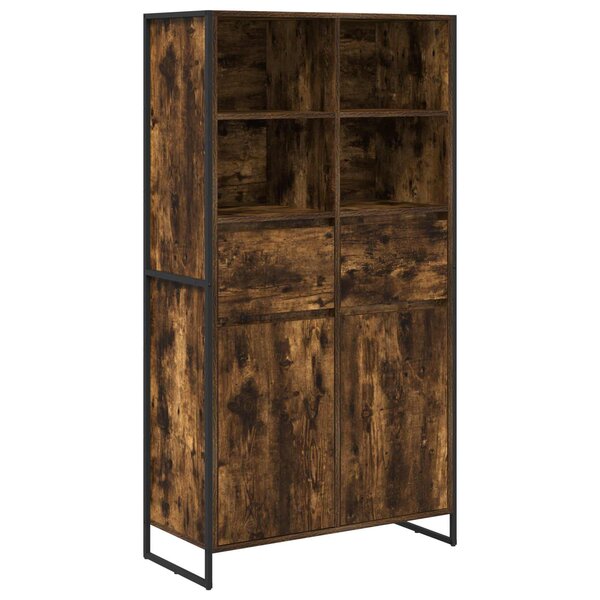 vidaXL Buffet 2 Pièces Chêne Fumé 81 x 36 x 150.5 cm Bois d'ingénierie