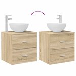 vidaXL Meuble lavabo mural Chêne Sonoma 49 5 x 35 x 63 cm