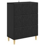 vidaXL Armoire à tiroirs Noir 66 x 34 5 x 90 cm Bois d'ingénierie