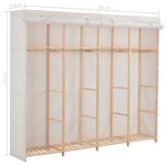 vidaXL Garde-robe Blanc 200 x 40 x 170 cm Tissu