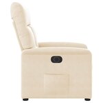 vidaXL Fauteuil inclinable électrique beige tissu microfibre