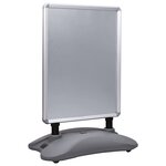 vidaXL Support d'affiche A1 à base d'eau Gris Alliage d'aluminium