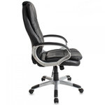 Fauteuil de bureau chaise siège classique ergonomique confortable réglage en hauteur noir 08_0000350