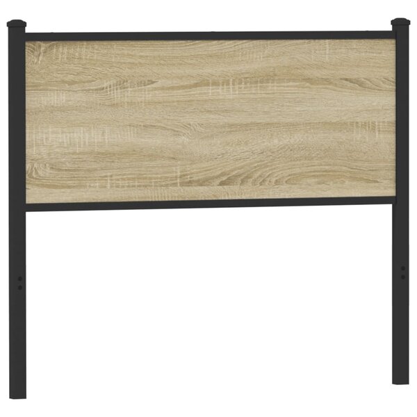 vidaXL Tête de lit sonoma 107 cm bois d'ingénierie et acier