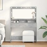 vidaXL Coiffeuse Gris béton 100 x 41 x 135 cm Bois d'ingénierie