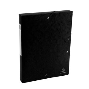 Boite De Classement Exabox Dos 40mm Carte Lustrée Scotten - A4 - Noir - Exacompta