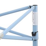 vidaXL Tente de réception pliable avec 4 parois 2x2 m Acier Crème