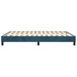 vidaXL Cadre de lit sans matelas bleu foncé 140x190 cm velours