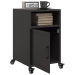 vidaXL Tables de chevet 2 Pièces noir 36x39x59 cm acier