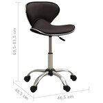 vidaXL Chaise de bureau Marron Similicuir