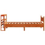 vidaXL Cadre de lit avec tête de lit cire marron 75x190 cm bois de pin
