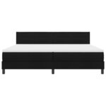 vidaXL Lit à ressorts avec matelas Noir 200 x 200 cm tissu