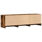 vidaXL Meuble TV avec LED avec LED Chêne Fumé 140 x 34 x 40 cm