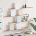 vidaXL Étagère flottante 4 pc Rose 80 x 9 x 2 5 cm Acier