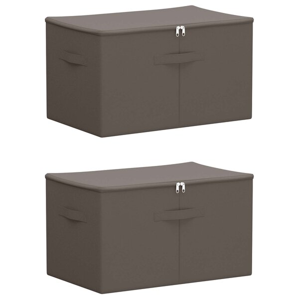 vidaXL Boîte de rangement 2 pc Tissu intissé 55 x 35 x 32 cm 61 6 L