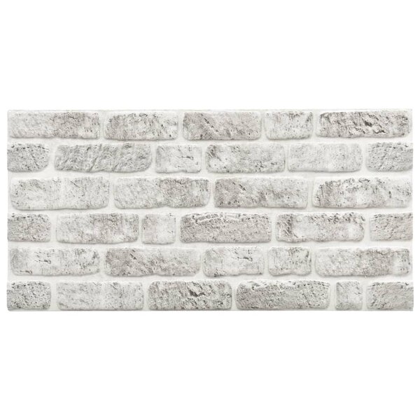 vidaXL Panneaux muraux 3D design de brique gris clair 11 Pièces EPS