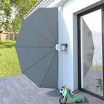 vidaXL Auvent latéral pliable de terrasse Gris 200 cm