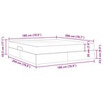 vidaXL Lit avec rangement et matelas Bleu foncé 180 x 200 cm Velours