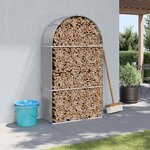 vidaXL Porte-bûches gris clair 120x45x210 cm acier galvanisé