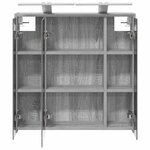 vidaXL Armoire Miroir de Salle de Bain Gris Sonoma 63 5 x 16 x 62 5 cm