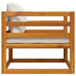 vidaXL Chaise de jardin avec coussins crème Bois d'acacia massif