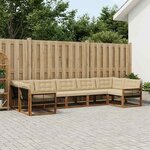 vidaXL Ensemble de canapés d'extérieur 7 pc Naturel et Beige