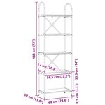 vidaXL Étagère Chêne fumé 60 x 30 x 183 cm Bois d'ingénierie