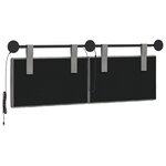 vidaXL Tête de lit suspendue Gris clair Velours