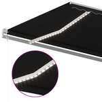 vidaXL Auvent manuel rétractable avec LED 500x300 cm Anthracite