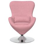 Fauteuil Œuf en Velours Rose