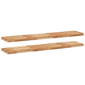 vidaXL Étagères flottantes 2 Pièces 160x30x4 cm acacia massif à l'huile