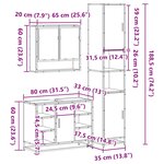 vidaXL Ensemble de meubles de salle de bain 3 Pièces Chêne marron