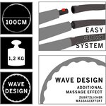 Schildkröt 960236 - Cerceau de fitness Hula Hoop avec vagues de massage - gris/bleu ciel