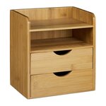 Organiseur de bureau en bambou casier de rangement 20 x 21 cm 0513001