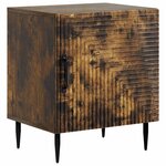 vidaXL Cabinet de chevet 2 pc Chêne fumé 43 x 34 5 x 50 cm