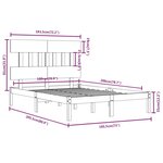 vidaXL Cadre de lit bois massif 180x200 cm super king