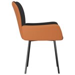 vidaXL Chaises à manger lot de 2 noir tissu et similicuir