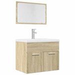 vidaXL Ensemble de meubles de salle de bain 2 Pièces chêne sonoma