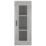 vidaXL Buffet haut Sonoma gris 34 5x34x180 cm Bois d'ingénierie